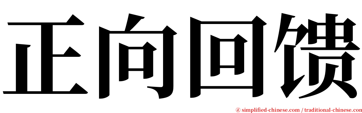 正向回馈 serif font