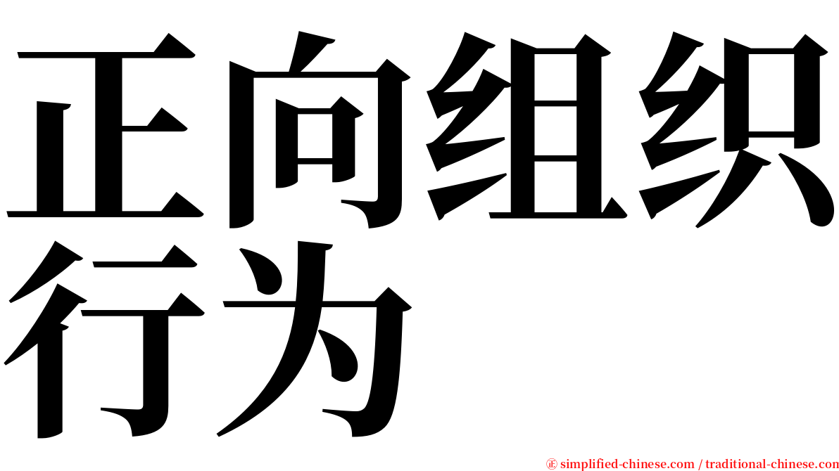 正向组织行为 serif font