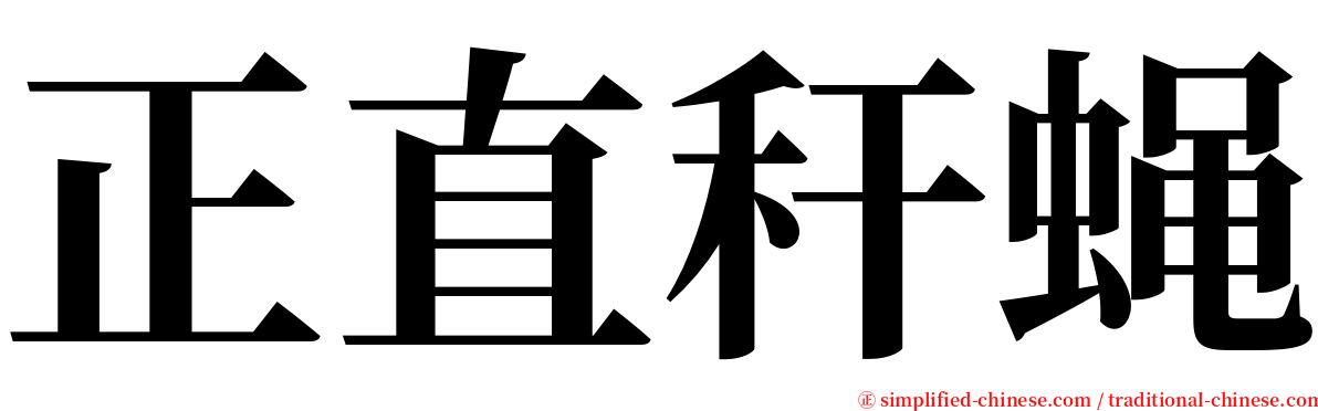 正直秆蝇 serif font