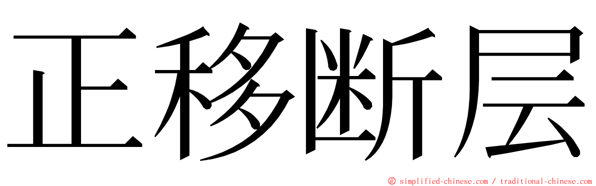 正移断层 ming font