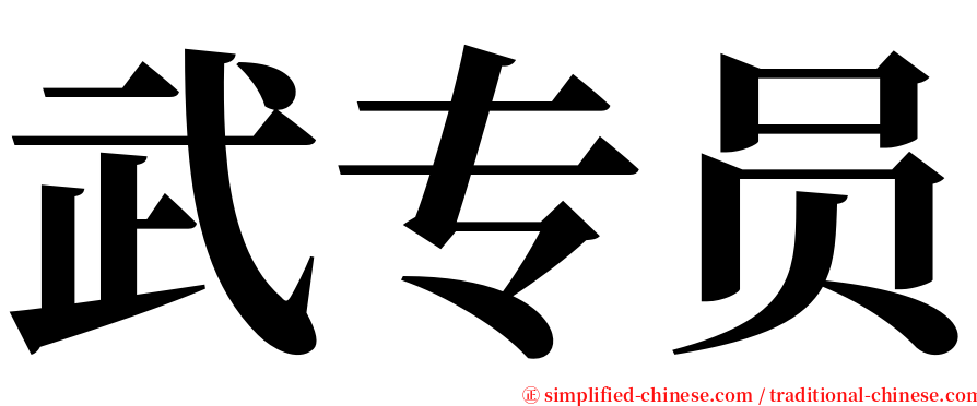 武专员 serif font