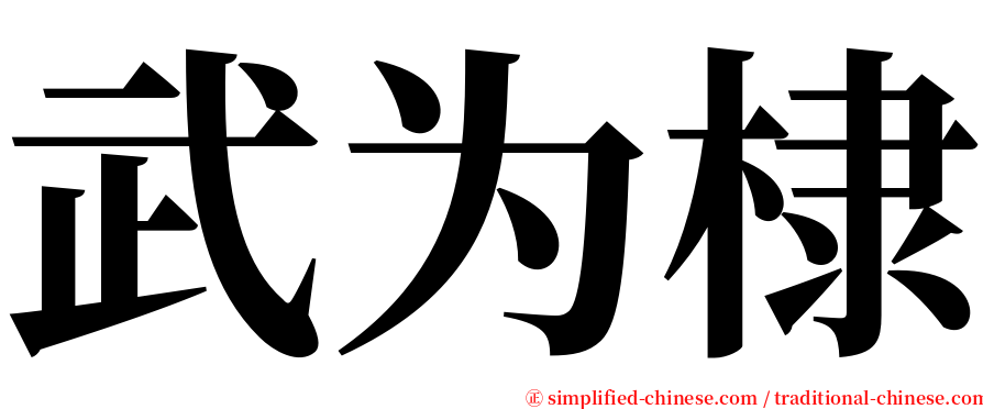 武为棣 serif font