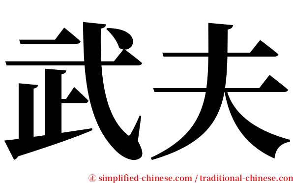 武夫 serif font