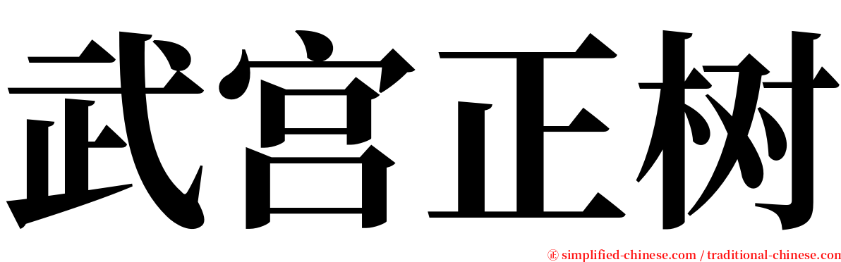 武宫正树 serif font