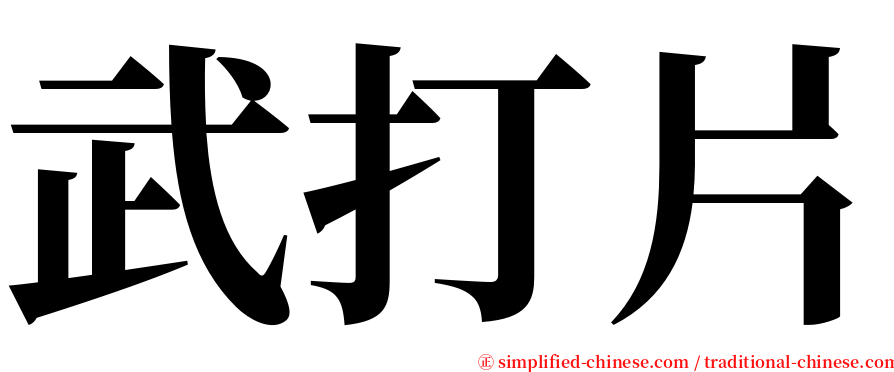 武打片 serif font