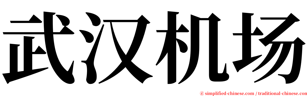 武汉机场 serif font