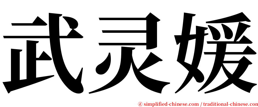 武灵媛 serif font