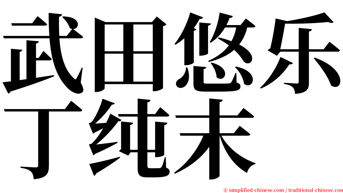 武田悠乐丁纯末 serif font