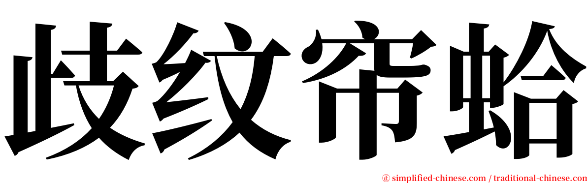 歧纹帘蛤 serif font