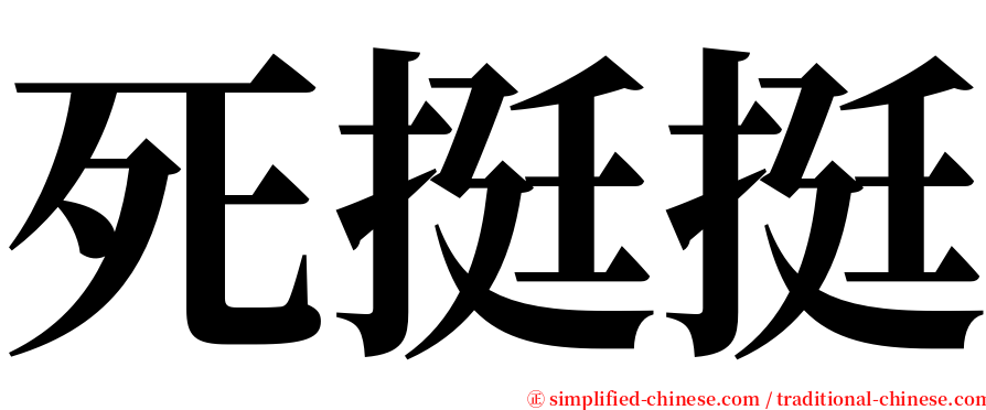 死挺挺 serif font