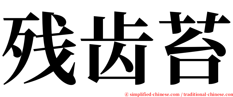 残齿苔 serif font