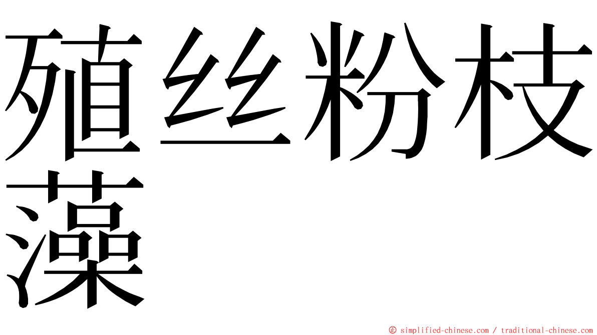 殖丝粉枝藻 ming font