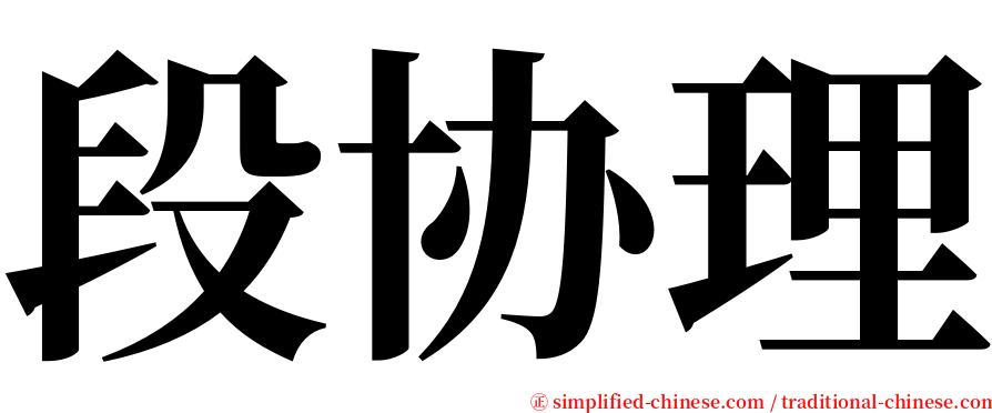 段协理 serif font