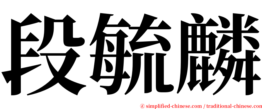 段毓麟 serif font