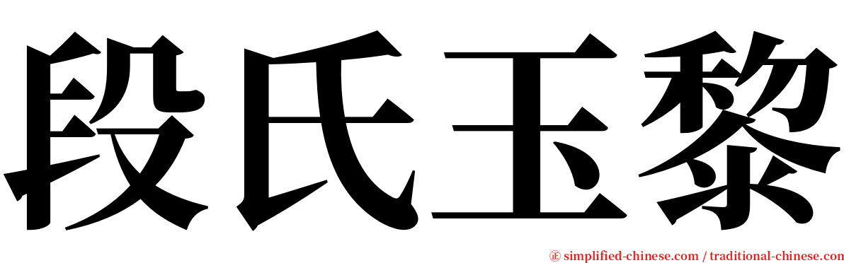 段氏玉黎 serif font