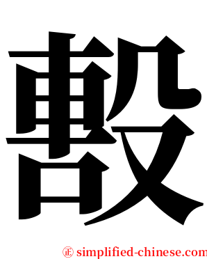 毄 serif font