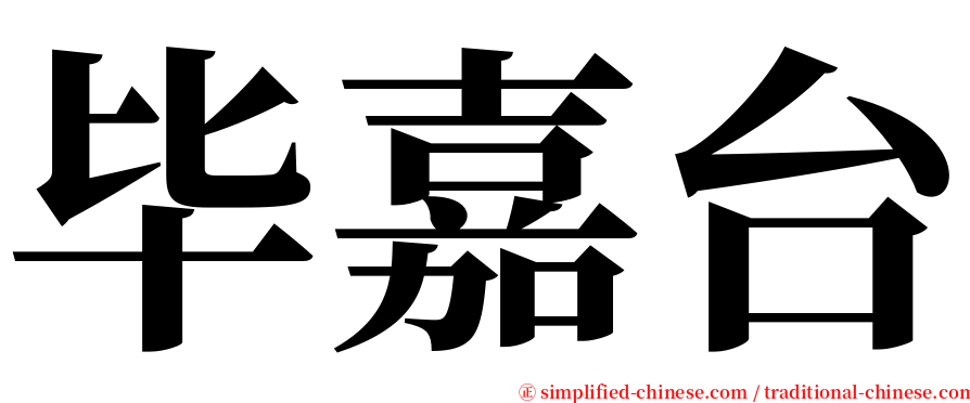 毕嘉台 serif font