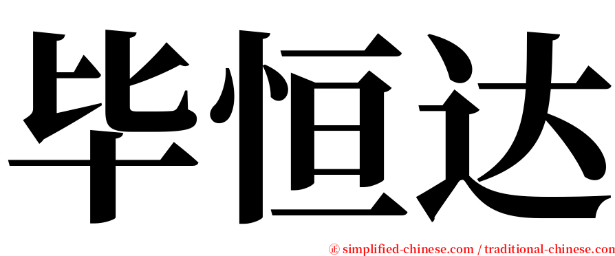 毕恒达 serif font