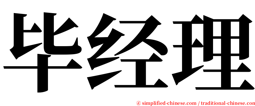 毕经理 serif font