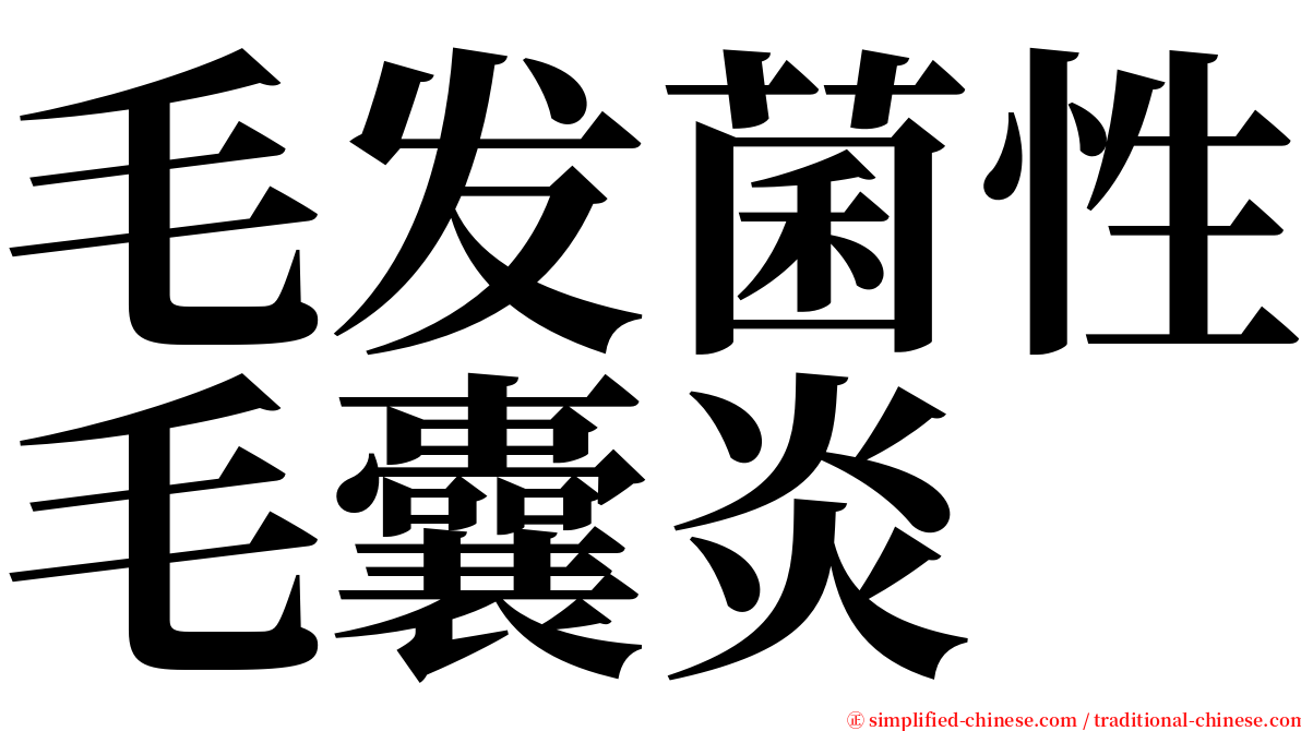 毛发菌性毛囊炎 serif font