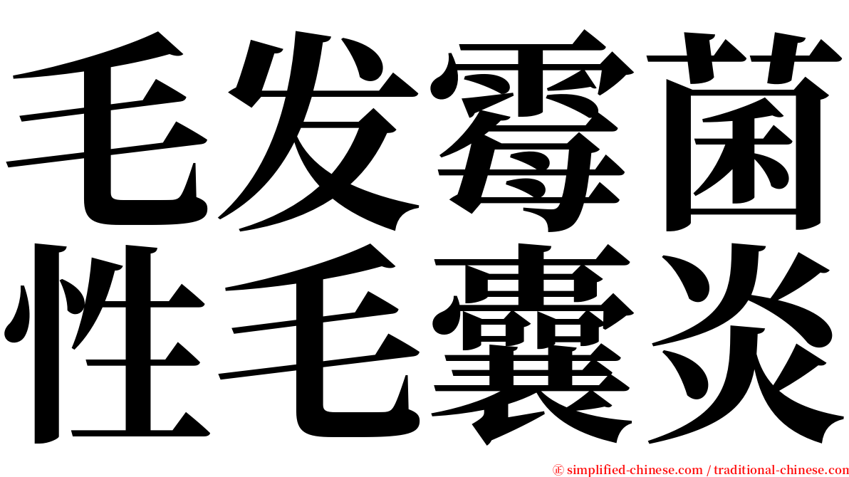 毛发霉菌性毛囊炎 serif font