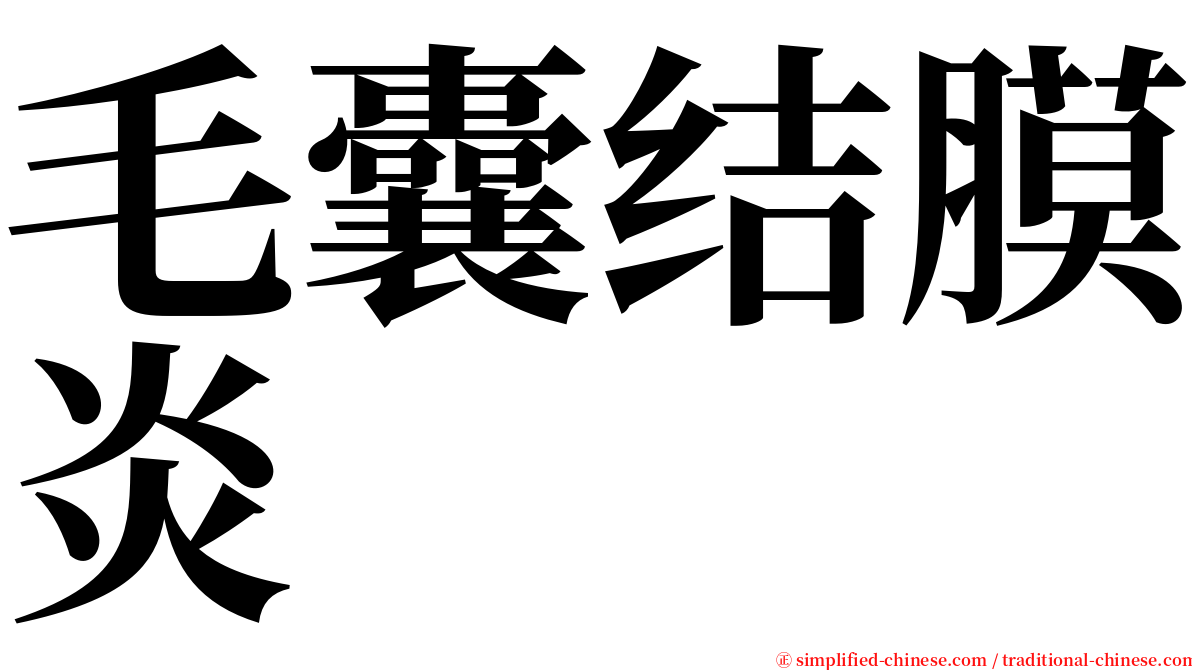 毛囊结膜炎 serif font