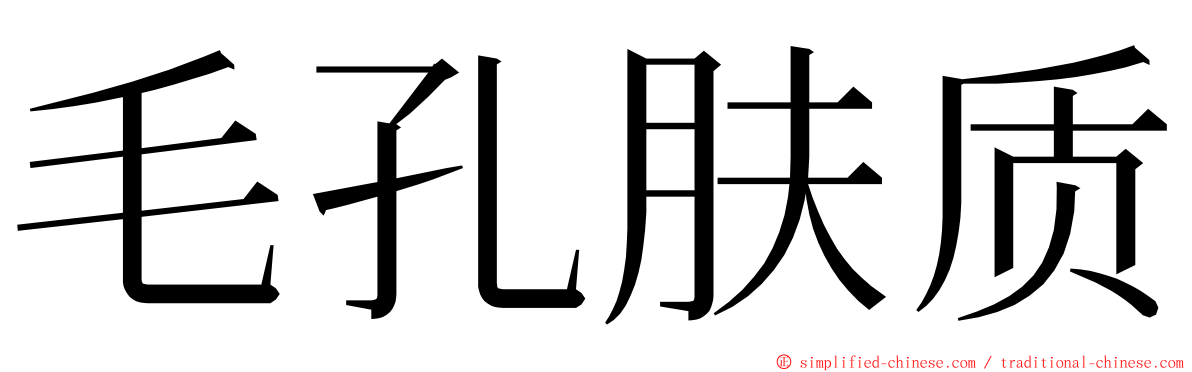 毛孔肤质 ming font