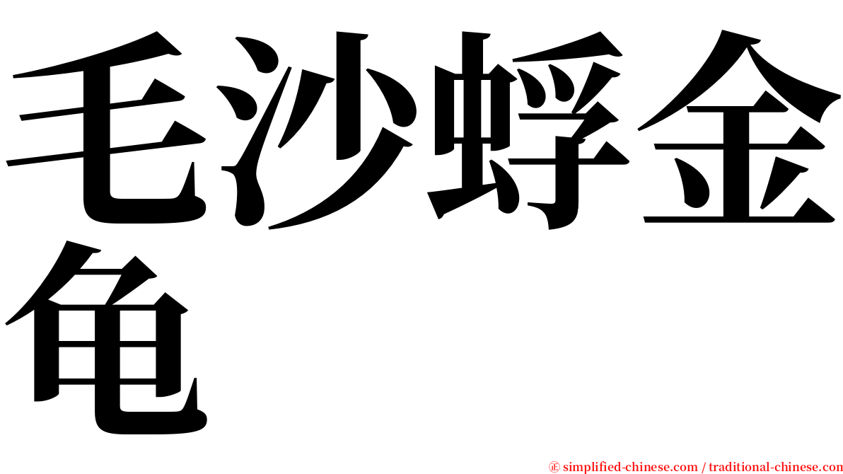 毛沙蜉金龟 serif font