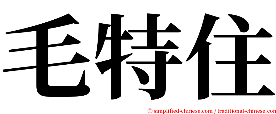 毛特住 serif font