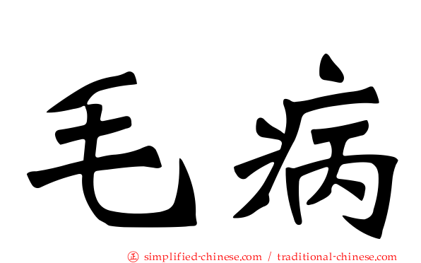 毛病