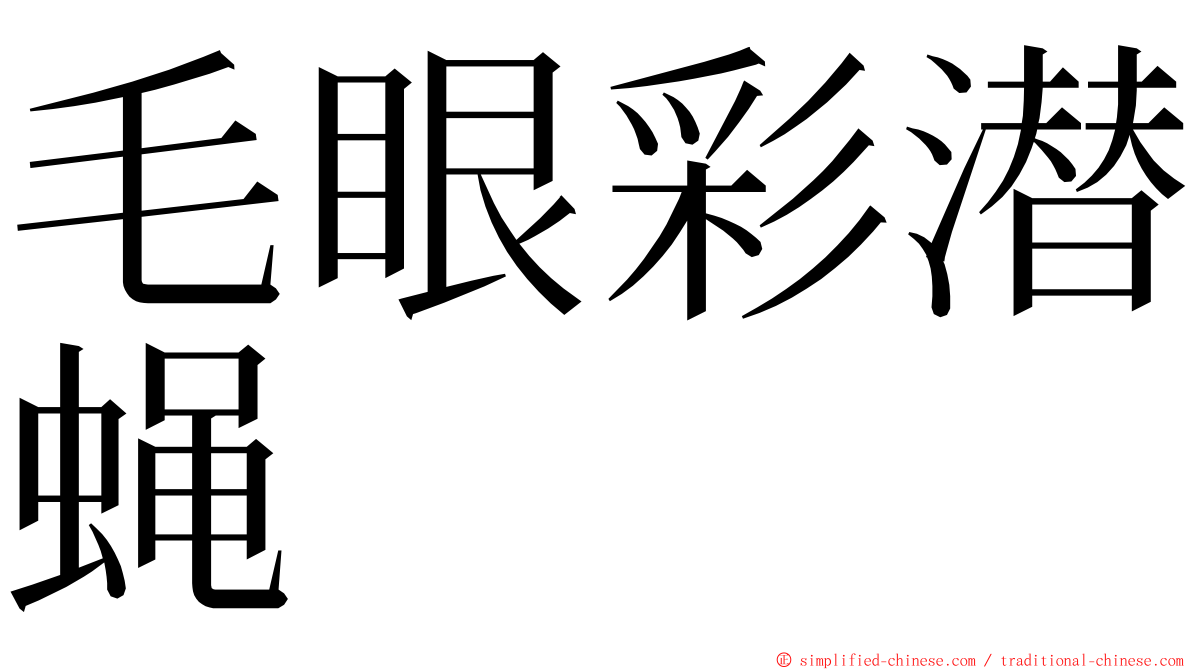 毛眼彩潜蝇 ming font