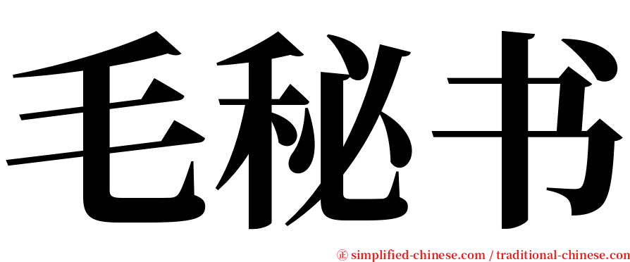 毛秘书 serif font