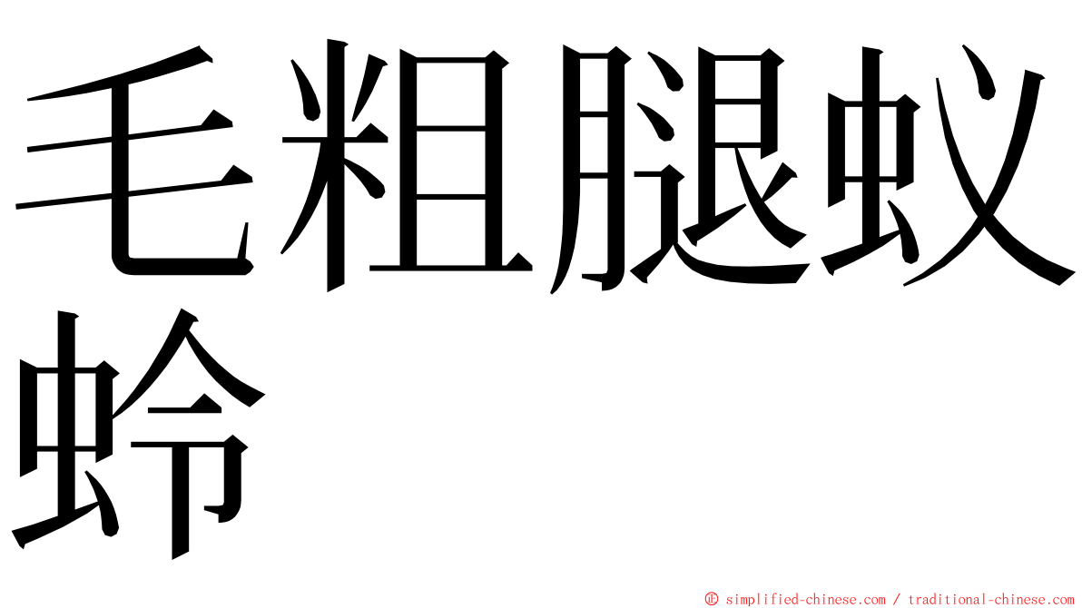 毛粗腿蚁蛉 ming font