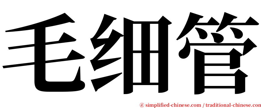 毛细管 serif font