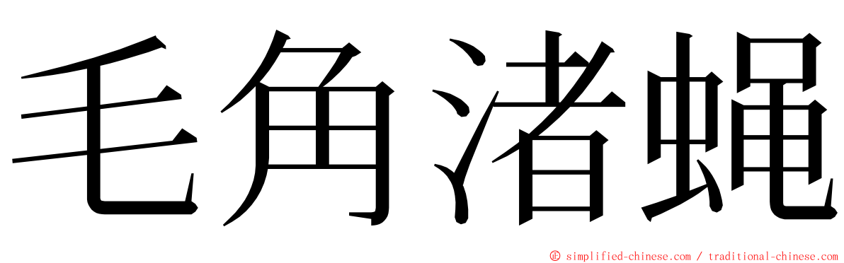 毛角渚蝇 ming font