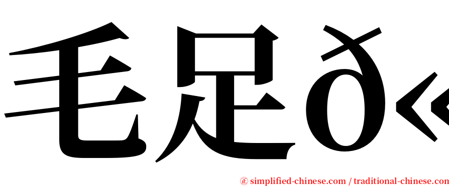 毛足𫛭 serif font