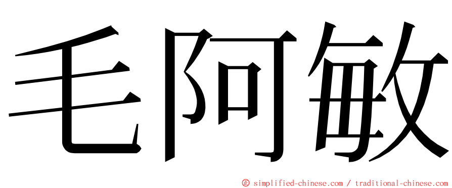 毛阿敏 ming font