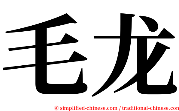 毛龙 serif font