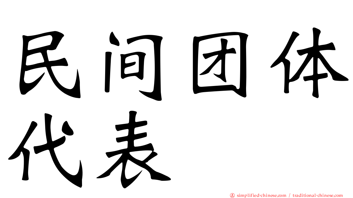 民间团体代表