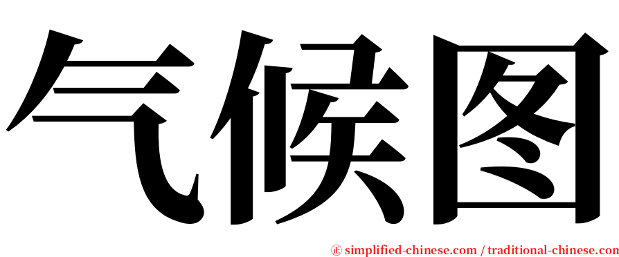 气候图 serif font