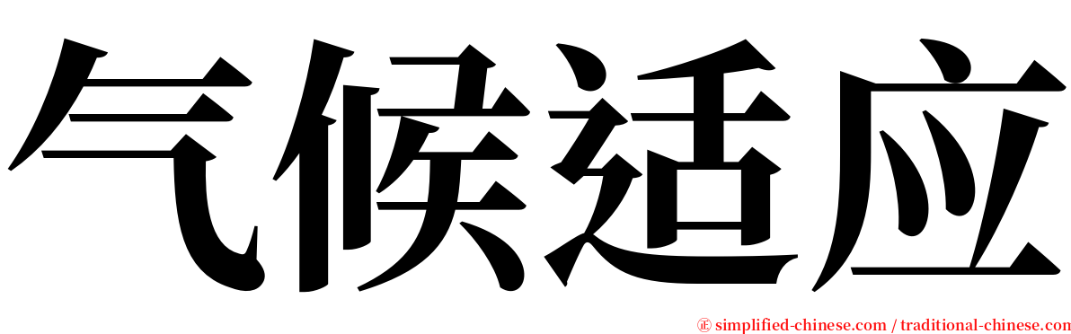 气候适应 serif font