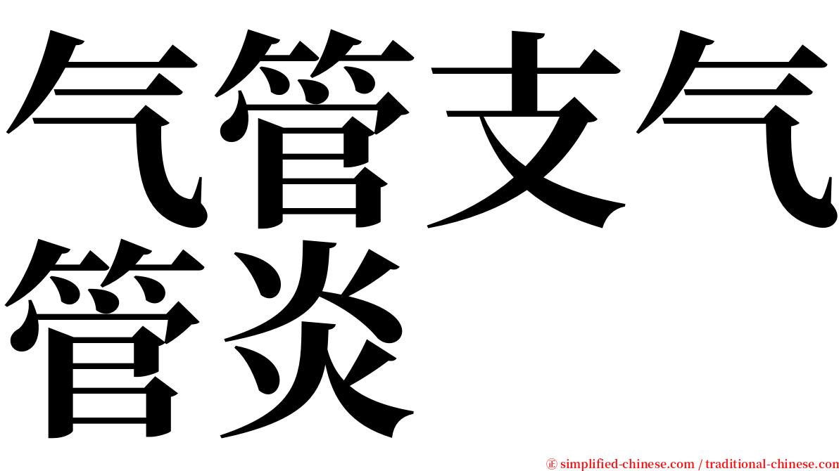 气管支气管炎 serif font