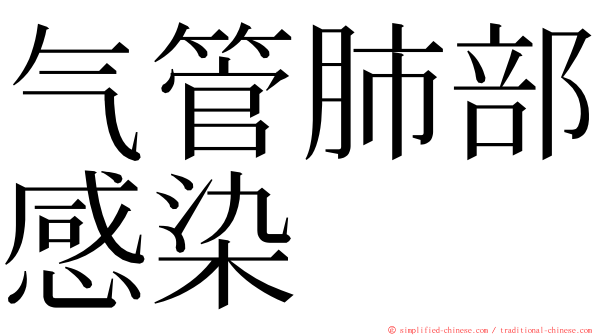 气管肺部感染 ming font