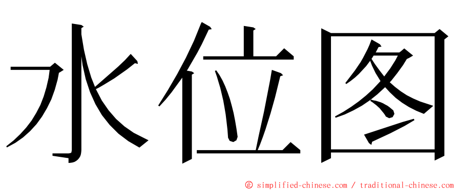 水位图 ming font