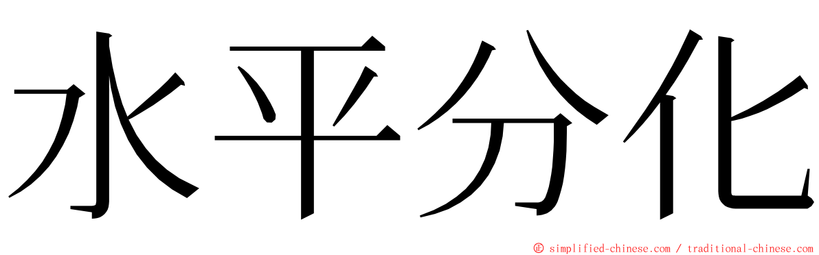水平分化 ming font