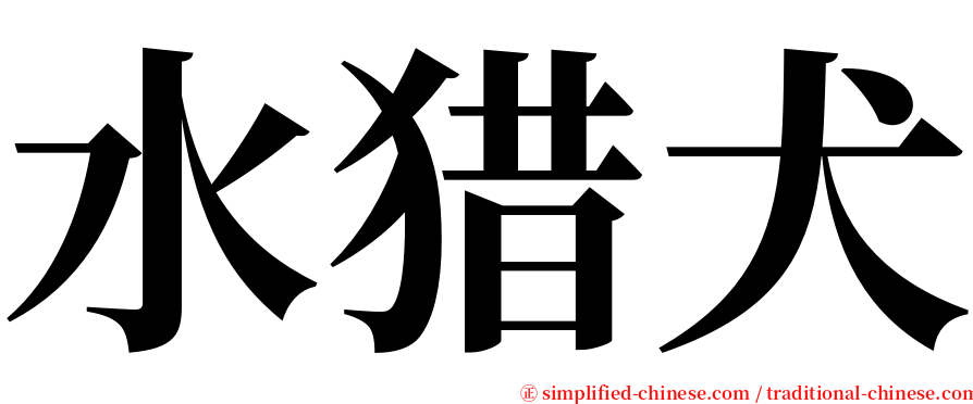 水猎犬 serif font