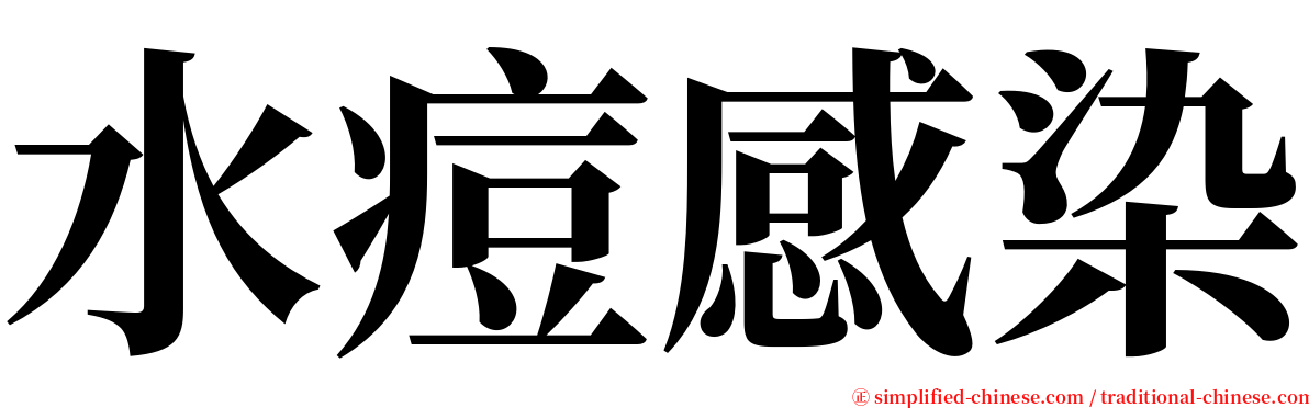 水痘感染 serif font