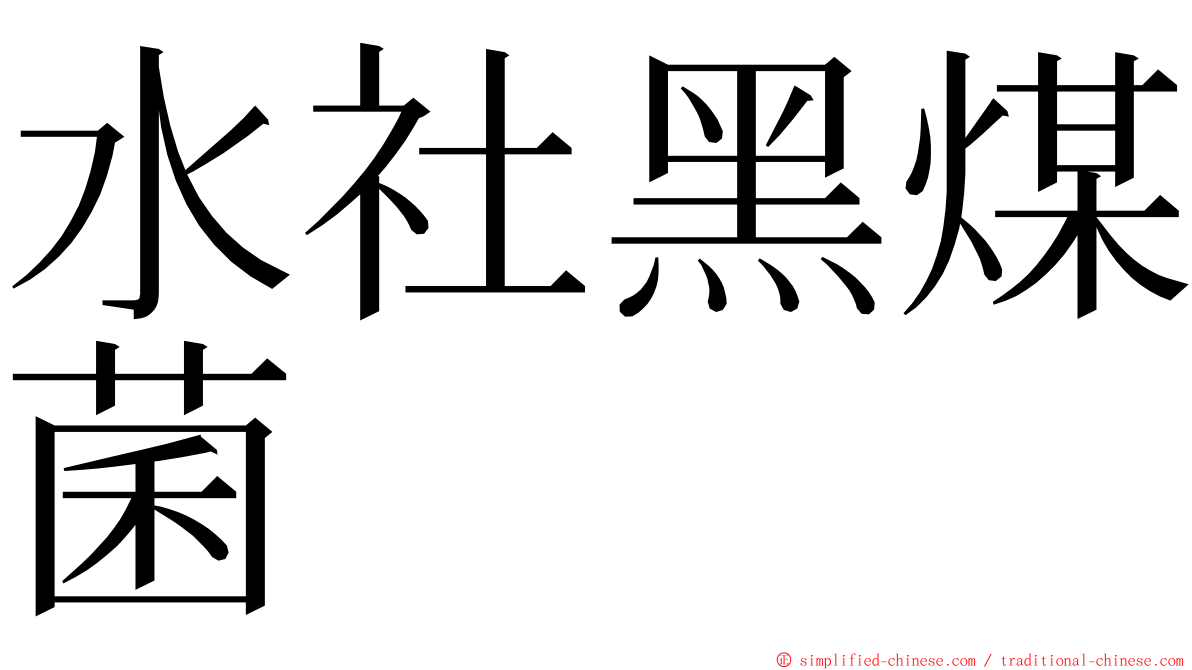 水社黑煤菌 ming font