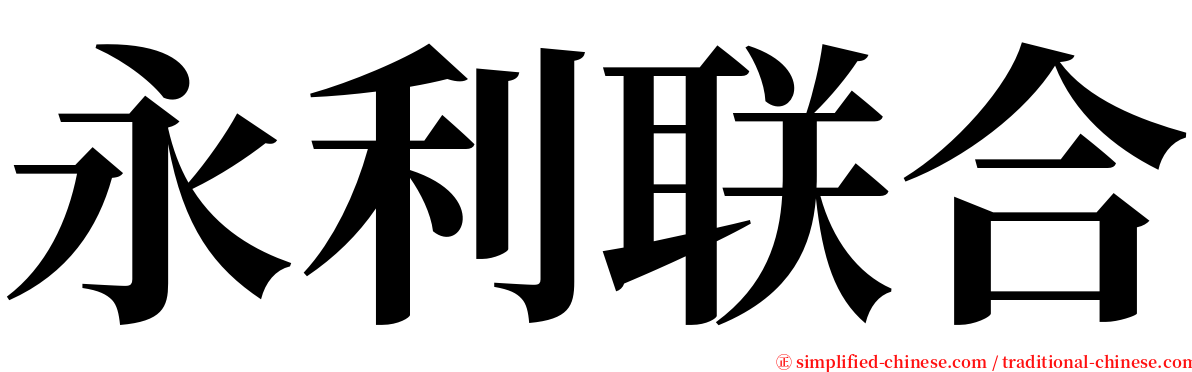 永利联合 serif font