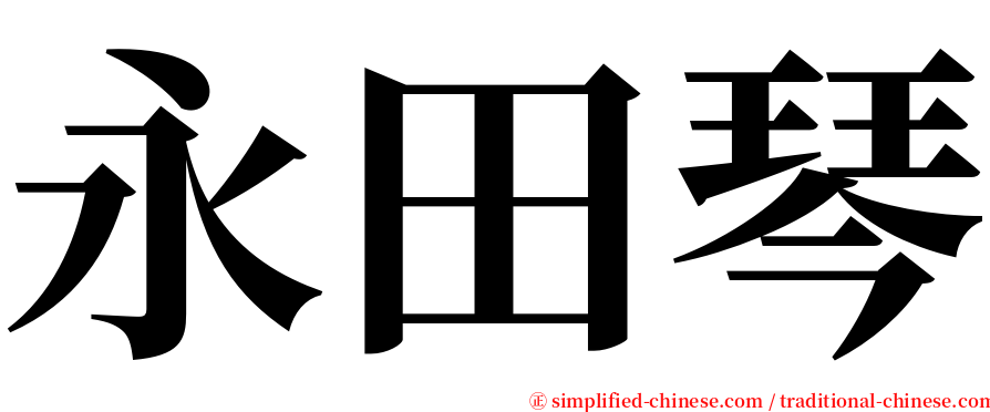 永田琴 serif font